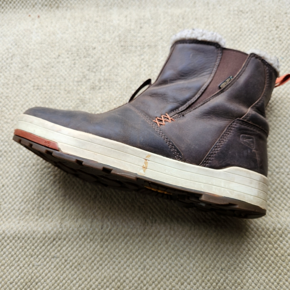 Keen Snowmass Mid waterproof Nubuck pull on brown winter snow boots womens 8.5 - Picture 2 of 8